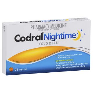 Codral Nightime Cold & Flu 24 Tablets