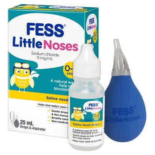 Fess Little Noses Saline Drops + Aspirator 25ml
