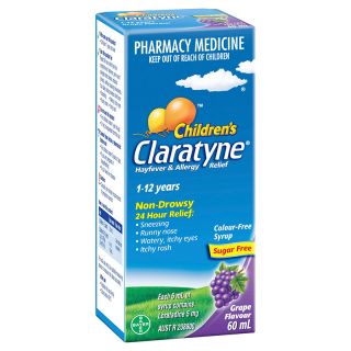 Claratyne Children's Hayfever Allergy Relief Grape Flavoured Syrup 60ml