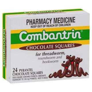 Combantrin Worming Treatment Chocolate 24 Squares