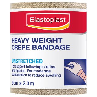 Elastoplast Heavy Weight Crepe Bandage Unstretched Tan 5cm x 2.3m