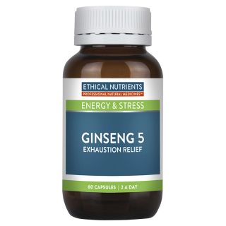 Ethical Nutrients Ginseng 5 Exhaust Relief 60 Capsules