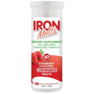 Iron Melts Strawberry 50 Chewable Tablets