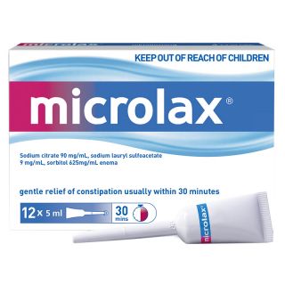 Microlax Enema 5ml 12 Pack