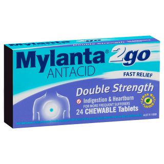 Mylanta 2Go Double Strength 24 Chewable Tablets