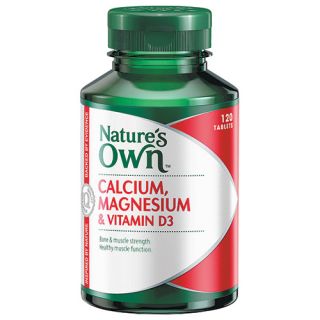 Nature's Own Calcium, Magnesium & Vitamin D3 120 Tablets