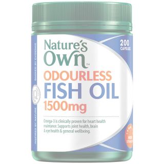 Nature's Own Odourless 1500mg Fish Oil 200 Capsules