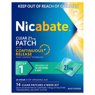 Nicabate Clear Patch Step 1 21mg  14 Patches