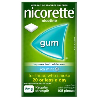 Nicorette Gum Coated Icy Mint 2mg 105 Pack - Clearance
