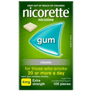 Nicorette Gum Uncoated Classic 4mg 105 Pack - Clearance