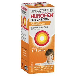 Nurofen for Children Pain and Fever Relief 5-12 Years Orange 100ml
