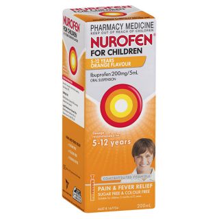 Nurofen for Children Pain and Fever Relief 5-12 Years Orange 200ml