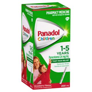 Panadol Children 1 - 5 Years Strawberry Suspension 200ml
