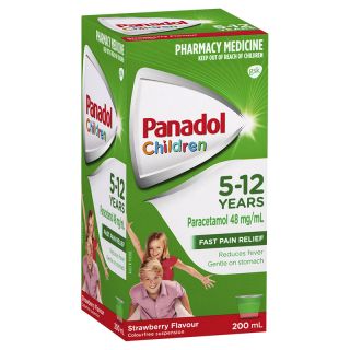 Panadol Children 5-12 Years Strawberry Suspension 200ml