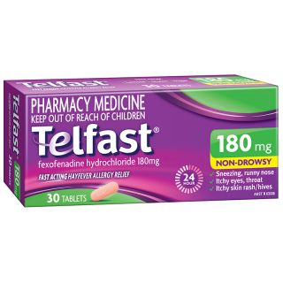 Telfast Hayfever & Allergy Relief 180mg 30 Tablets