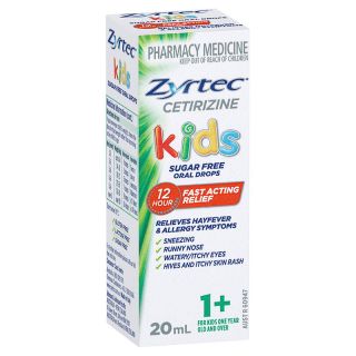 Zyrtec Kids Hayfever & Allergy Relief Oral Drops 20ml