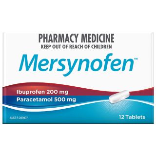 Mersynofen Paracetamol & Ibuprofen 12 Tablets