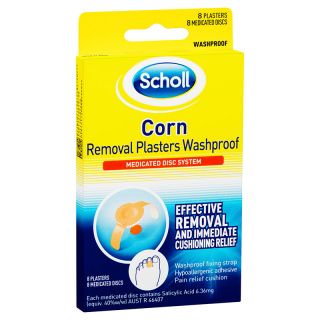 Scholl Corn Removal Plaster Waterproof 8 Medicated Discs