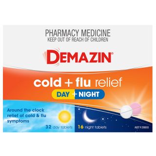 Demazin PE Multi Action Day & Night Cold & Flu Relief 48 Tablets