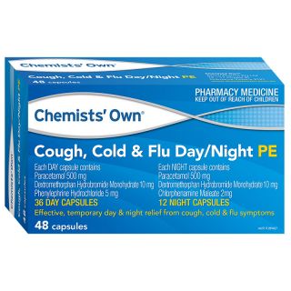 Chemists' Own Cough, Cold & Flu Day/ Night PE 48 Tablets