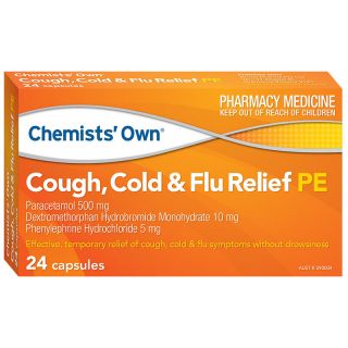 Chemists' Own Cough, Cold & Flu Relief PE 24 Capsules