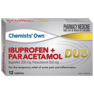 Chemists' Own Ibuprofen + Paracetamol Duo 12 Tablets