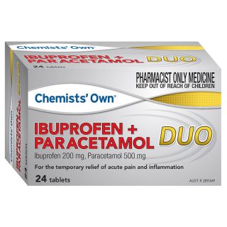 Chemists' Own Ibuprofen 200mg + Paracetamol 500mg Duo 12 Tablets