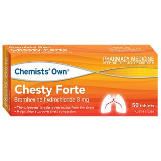 Chemists' Own Chesty Forte 8mg 50 Tablets