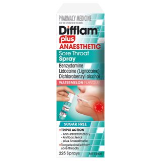 Difflam Plus Anaesthetic Sore Throat Spray Watermelon Flavour 30ml