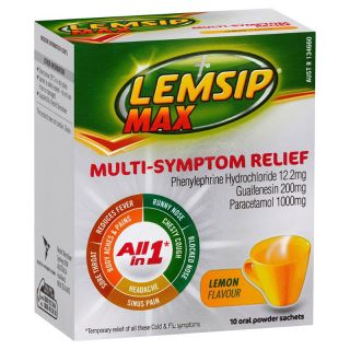 Lemsip Max Multi Symptom Relief Hot Drink Sachets 10 Pack